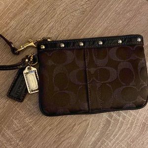 Coach studded wristlet
